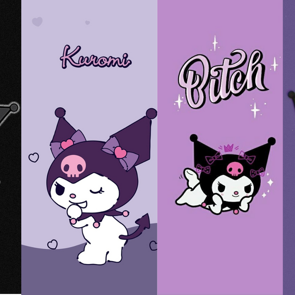 Kuromi  Hello Kitty  Black Background Wallpaper Download  MobCup