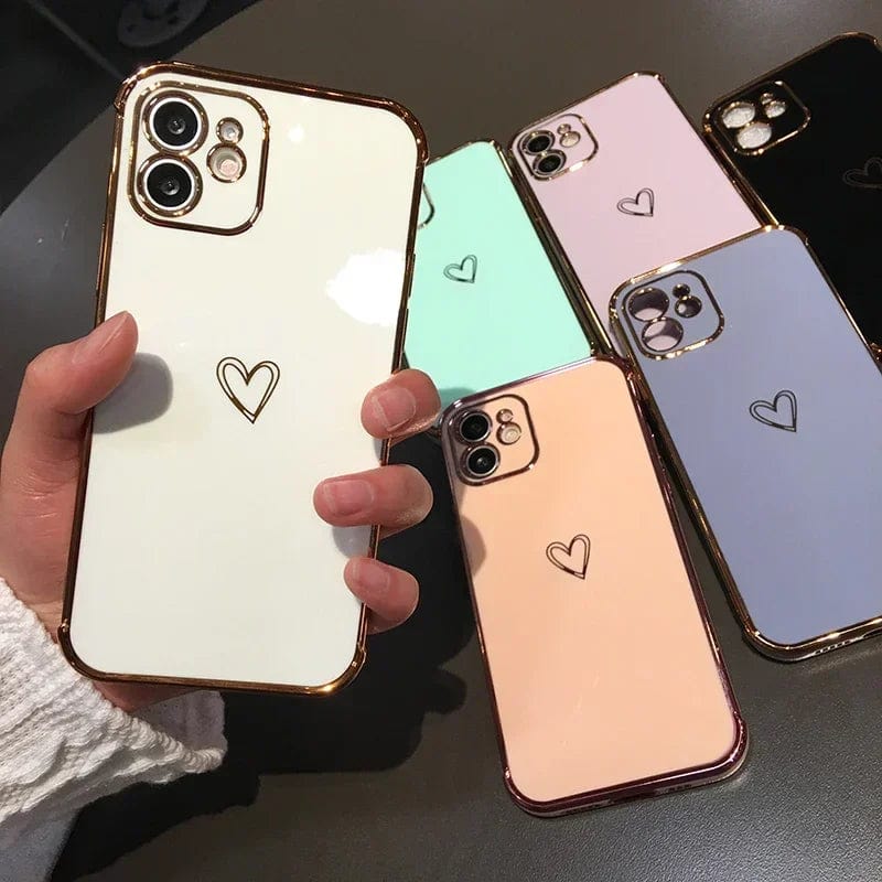 Brown Heart Phone Case