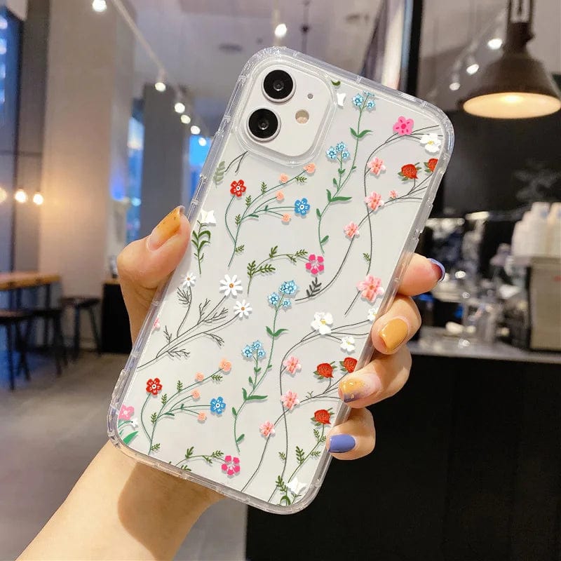 Clear Flower Phone Case