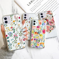 Clear Flower Phone Case