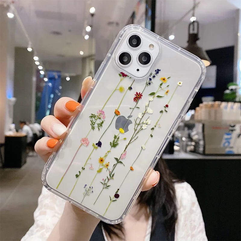 flower clear phone case