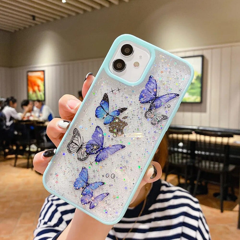 Glitter Butterfly Phone Case