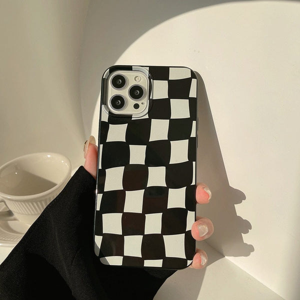 Baby Blue Checkered Phone Case iPhone Case