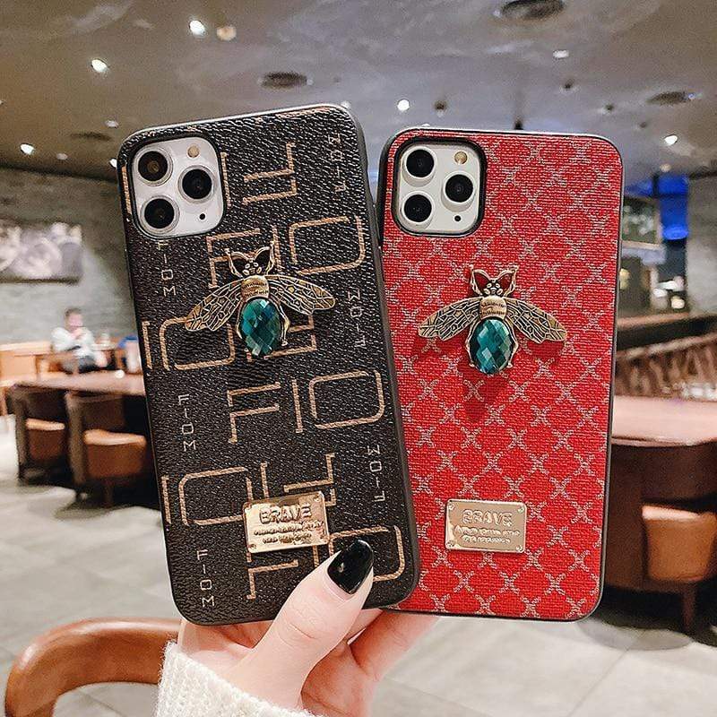Gucci Bee Case for iPhone 11,12,13,14,15 iPhone 11,12,13,14,15 Pro iPhone  11,12,13,14,15 Pro Max , iPhone Xs Max ,XR, X iPhone 6,7,8 plus